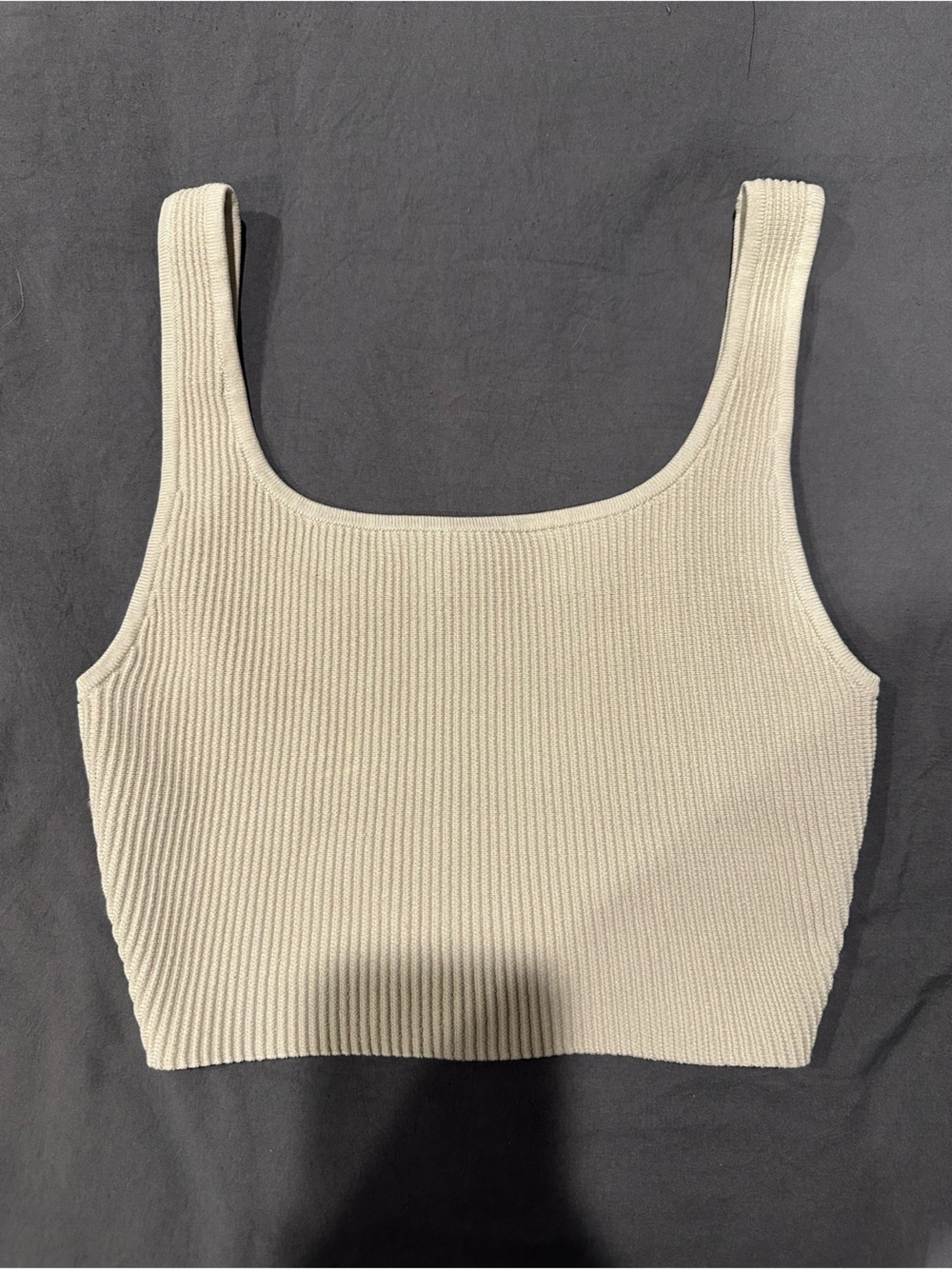 Babaton Ribbed Knit Cream Shirt